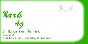 mark ag business card